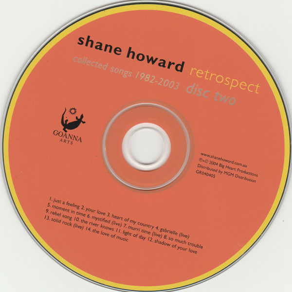 Shane Howard - Retrospect: Collected Songs 1982-2003 CD | Goanna Arts (GR040405) - 3