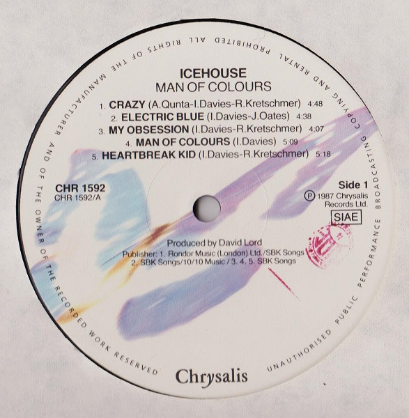 Icehouse - Man Of Colours | Chrysalis (CHR 1592) - 3 Icehouse - Man Of Colours | Chrysalis (CHR 1592) - 3