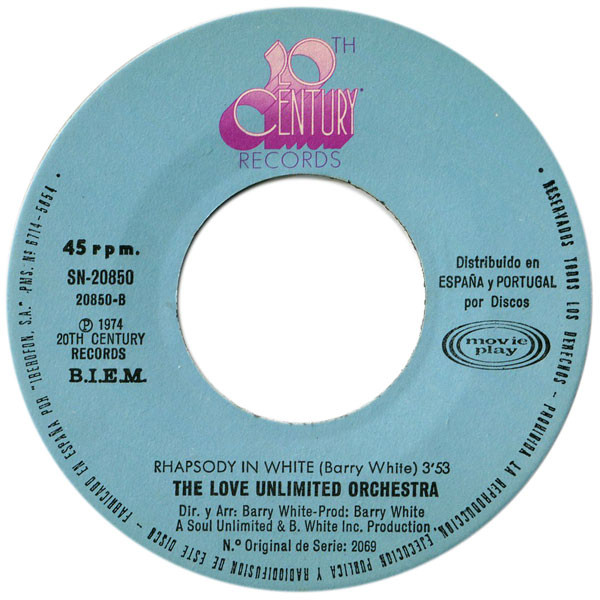 Love Unlimited Orchestra - Love's Theme | 20th Century Records (SN-20850) - 4 Love Unlimited Orchestra - Love's Theme | 20th Century Records (SN-20850) - 4