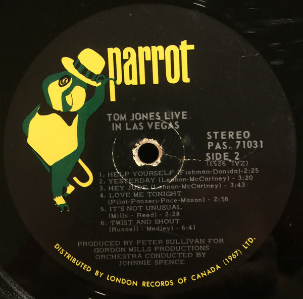 Tom Jones - Live In Las Vegas [Vinyl] | Parrot (PAS 71031) - 3
