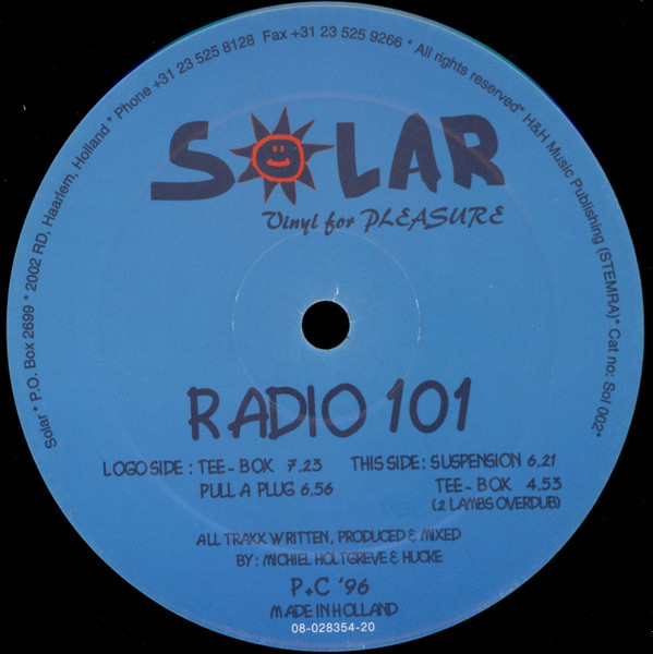 Radio 101 - Tee-Box | Solar Vinyl For Pleasure (SOL 002) - 2 Radio 101 - Tee-Box | Solar Vinyl For Pleasure (SOL 002) - 2