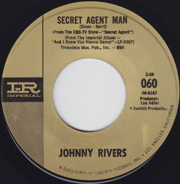 Johnny Rivers - Secret Agent Man / Under Your Spell Again | Imperial (060) - main