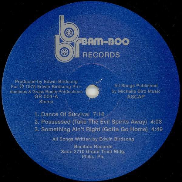 Edwin Birdsong - Dance Of Survival | Bam-Boo Records (GR004) - 3