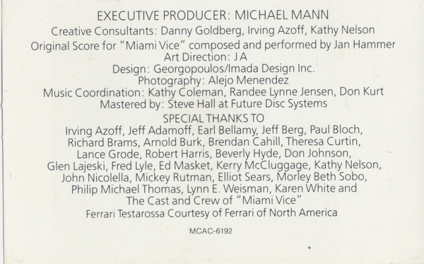 Various - Miami Vice II (New Music From The Television Series, "Miami Vice") | MCA Records (MCAC-6192) - 3