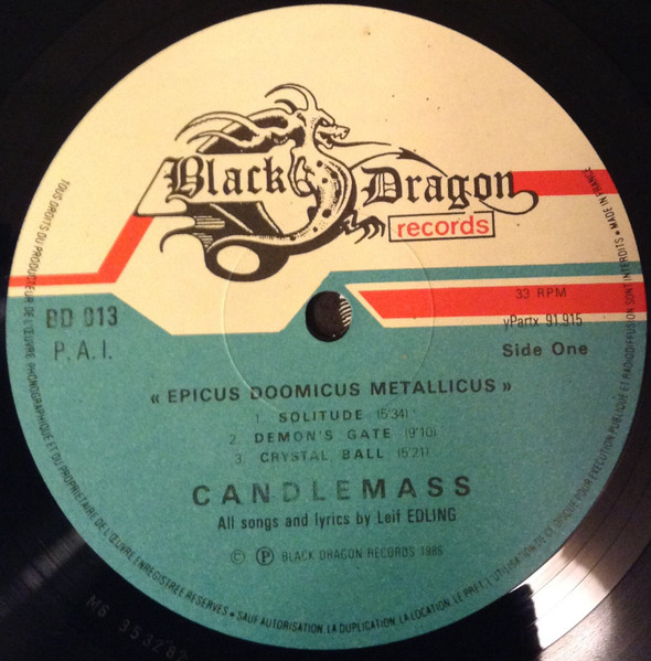 Candlemass - Epicus Doomicus Metallicus | Black Dragon Records (BD 013) - 4 Candlemass - Epicus Doomicus Metallicus | Black Dragon Records (BD 013) - 4