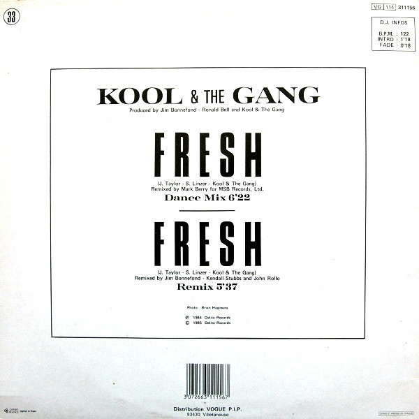 Kool & The Gang - Fresh (Dance Mix) | Vogue (311156) - 2 Kool & The Gang - Fresh (Dance Mix) | Vogue (311156) - 2