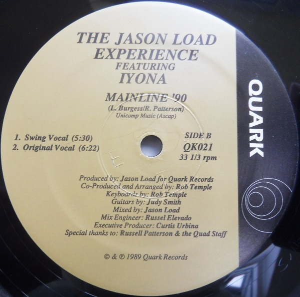 Jason Load Featuring Iyona - Mainline '90 | Quark (QK021)