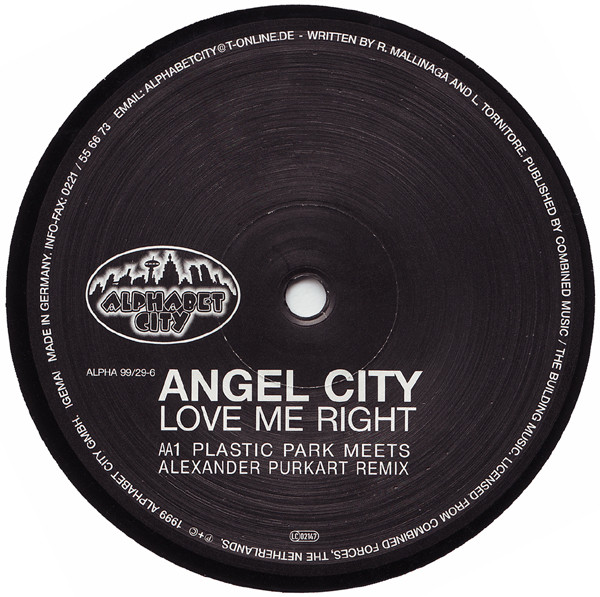 Angel City - Love Me Right | Alphabet City (ALPHA 99/29-6) - 2 Angel City - Love Me Right | Alphabet City (ALPHA 99/29-6) - 2