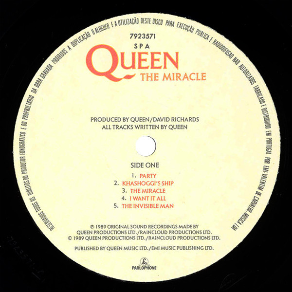 Queen - The Miracle | Parlophone (79 2357 1) - 2