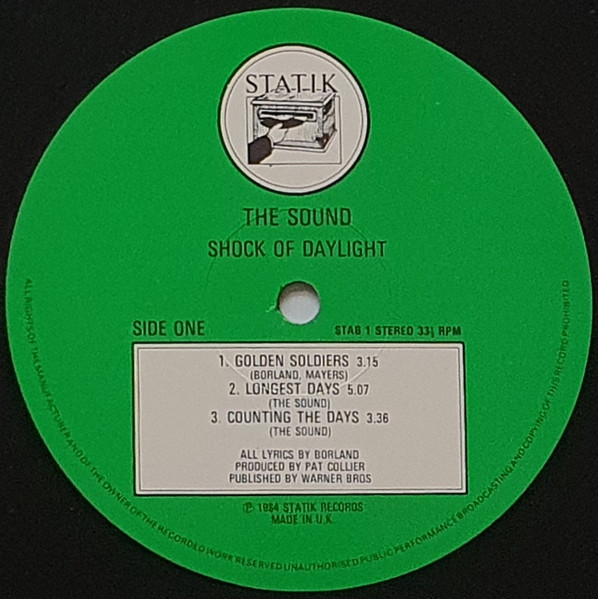 The Sound - Shock Of Daylight | Statik Records (STAB 1) - 3 The Sound - Shock Of Daylight | Statik Records (STAB 1) - 3