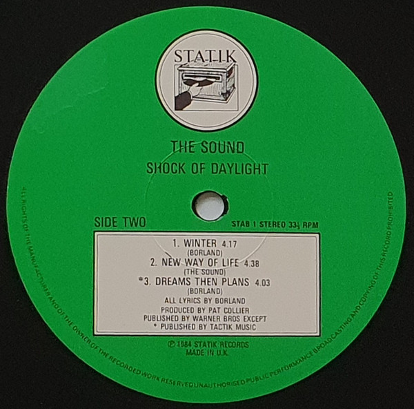 The Sound - Shock Of Daylight | Statik Records (STAB 1) - 4 The Sound - Shock Of Daylight | Statik Records (STAB 1) - 4