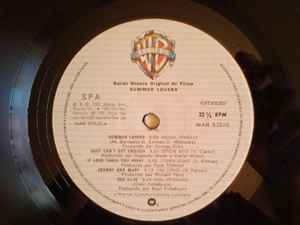 Various - Summer Lovers (Original Sound Track From The Filmways Motion Picture) | Warner Bros. Records (WAR 57020) - 3 Various - Summer Lovers (Original Sound Track From The Filmways Motion Picture) | Warner Bros. Records (WAR 57020) - 3