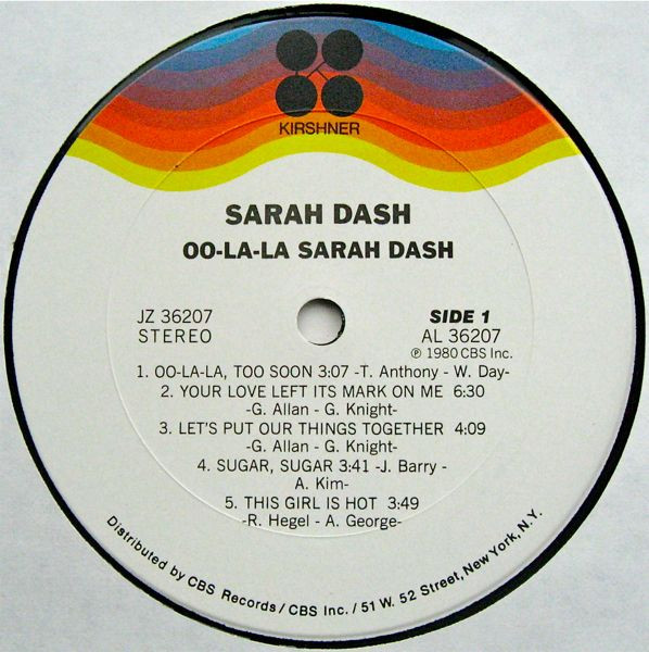 Sarah Dash - Oo-La-La Sarah Dash | Kirshner (JZ 36207) - 3 Sarah Dash - Oo-La-La Sarah Dash | Kirshner (JZ 36207) - 3
