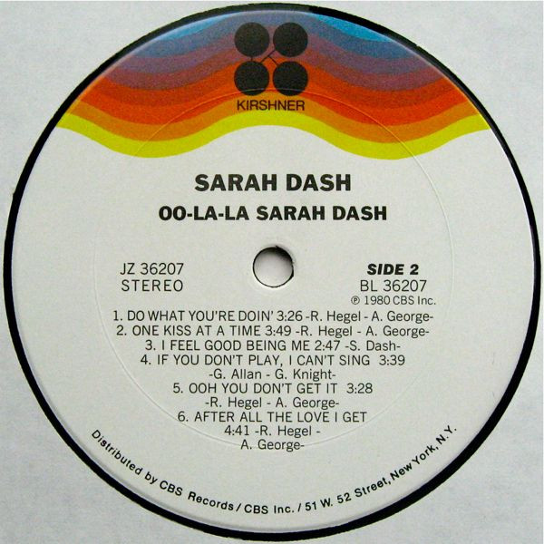Sarah Dash - Oo-La-La Sarah Dash | Kirshner (JZ 36207) - 4 Sarah Dash - Oo-La-La Sarah Dash | Kirshner (JZ 36207) - 4