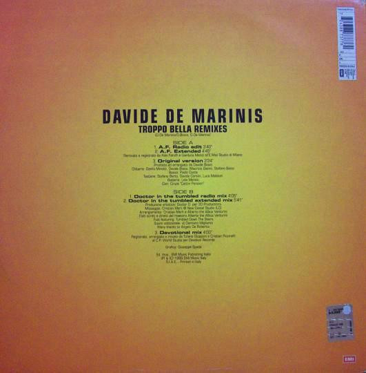Davide De Marinis - Troppo Bella (Remixes) | EMI (8 87377 6) - main