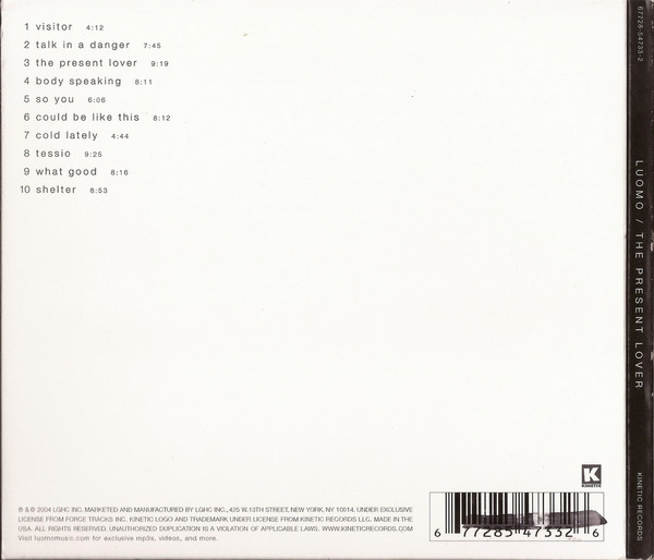 Luomo - The Present Lover | Kinetic Records (67728-54733-2) - 2 Luomo - The Present Lover | Kinetic Records (67728-54733-2) - 2