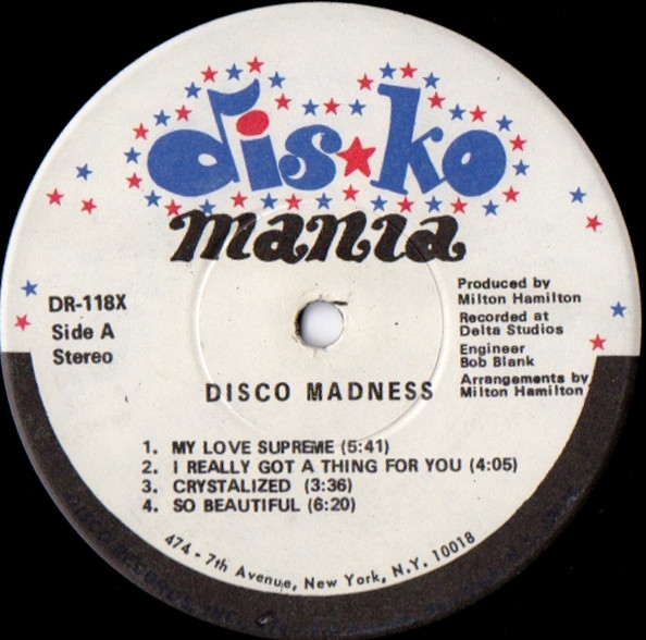 Milton Hamilton - Disco Madness [Vinyl] | Disko-Mania (DR-118X) - 3