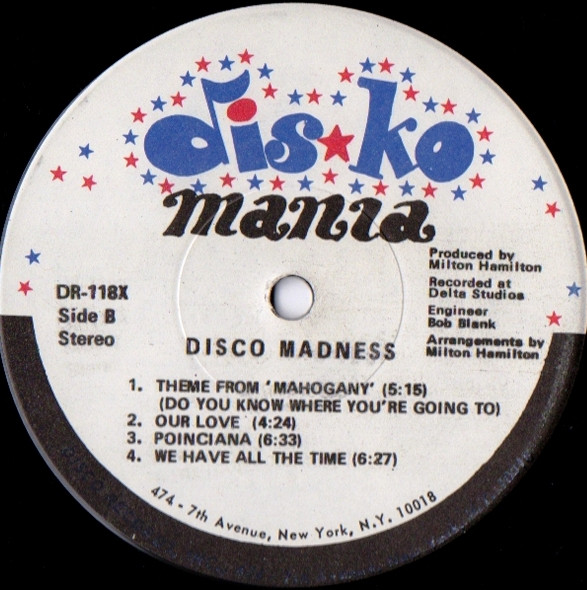 Milton Hamilton - Disco Madness [Vinyl] | Disko-Mania (DR-118X) - 4