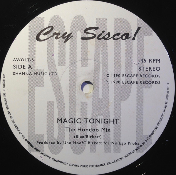 Cry Sisco! - Magic Tonight | Escape Records (AWOLT 5) - main