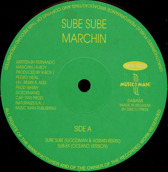 Marchin - Sube Sube | Music Man Records (MMI 9403) - 3