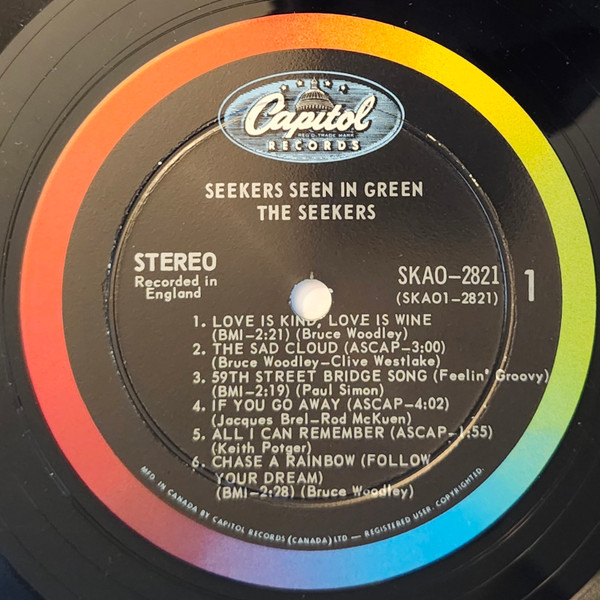 The Seekers - Seekers Seen In Green | Capitol Records (SKAO-2821) - 4