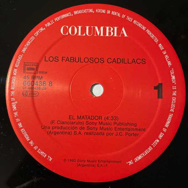 Los Fabulosos Cadillacs - El Matador | Columbia (660438 8) - 3