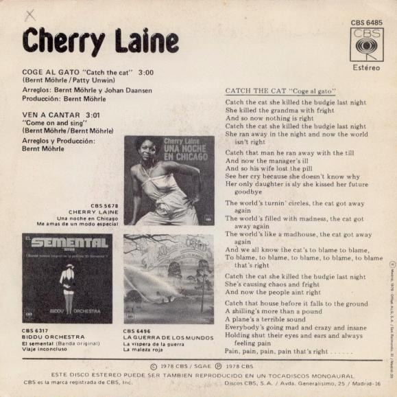 Cherry Laine - Coge Al Gato | CBS (CBS 6485) - 2