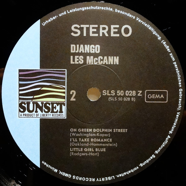 Les McCann - Django | Sunset Records (SLS 50 028 Z) - 3