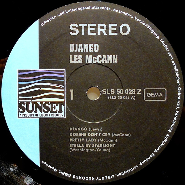Les McCann - Django | Sunset Records (SLS 50 028 Z) - 4
