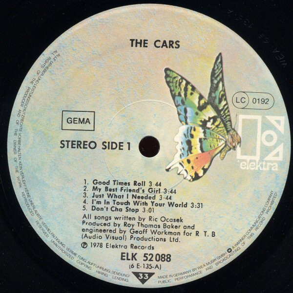The Cars - The Cars | Elektra (ELK 52 088) - 3