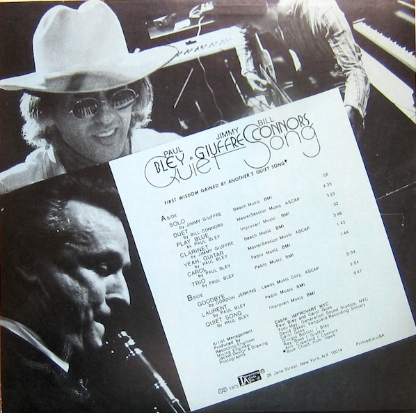 Paul Bley / Jimmy Giuffre / Bill Connors - Quiet Song | Improvising Artists Inc. (IAI 373839) - 2 Paul Bley / Jimmy Giuffre / Bill Connors - Quiet Song | Improvising Artists Inc. (IAI 373839) - 2