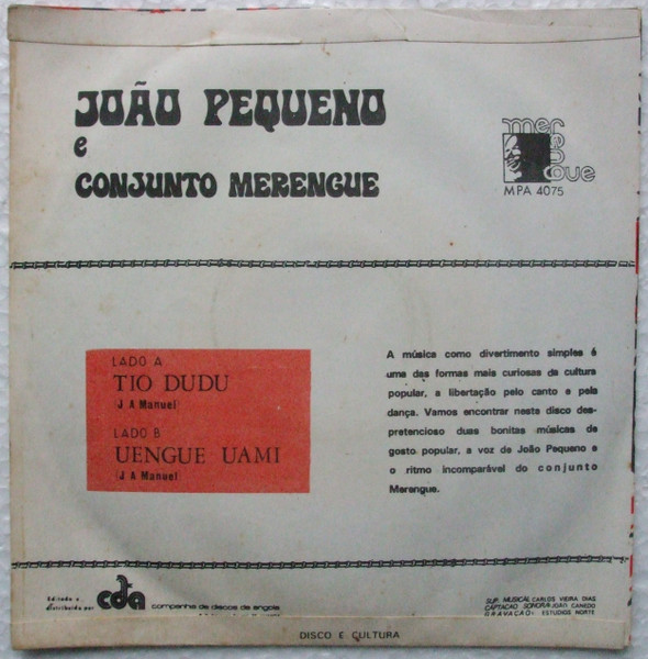 João Pequeno - Tio Dudu | Merengue (MPA 4075) - 2