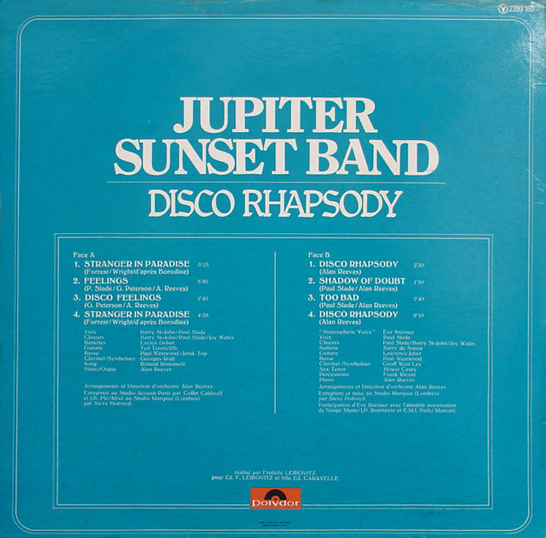Jupiter Sunset Band - Disco Rhapsody | Polydor (2393 160) - 2