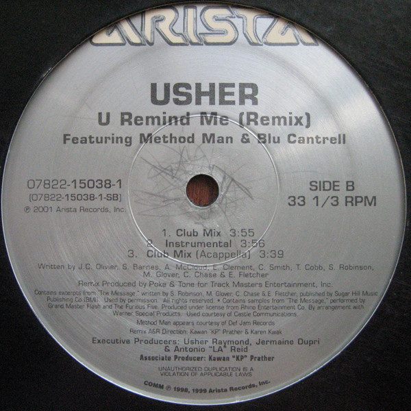 Usher - U Remind Me | Arista (07822-15038-1) - 2