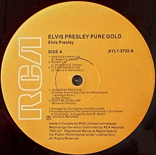 Elvis Presley - Pure Gold [Vinyl] | RCA (AYL1-3732) - 3
