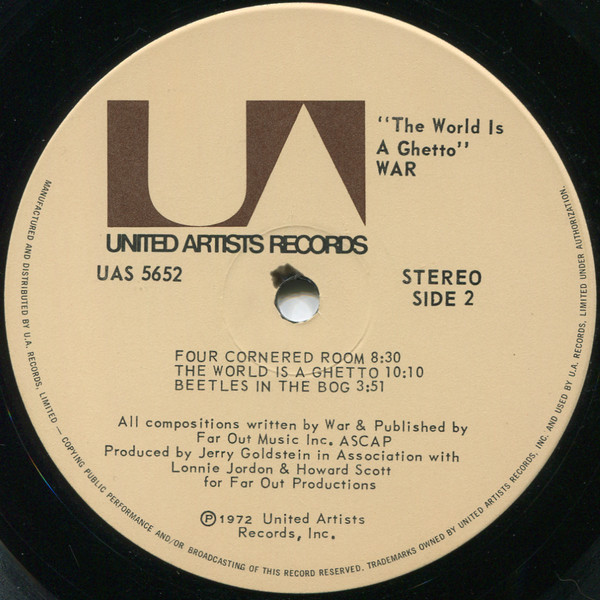War - The World Is A Ghetto | United Artists Records (UAS-5652) - 4