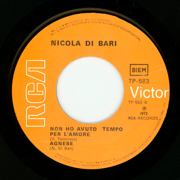 Nicola Di Bari - Il Cuore É Uno Zingaro | RCA Victor (TP-583) - 4