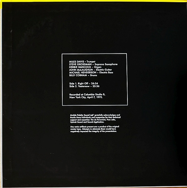 Miles Davis - Jack Johnson (Original Soundtrack Recording) | Mobile Fidelity Sound Lab (MFSV 1-516) - 2