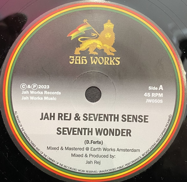 Jah Rej & Seventh Sense - Seventh Wonder / Wonderfull Dub | Jah Works (JW050S) - main