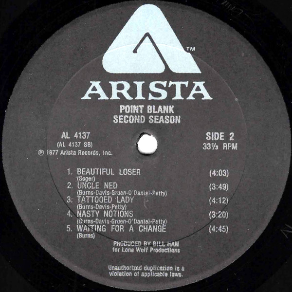 Point Blank - Second Season | Arista (AL 4137) - 4