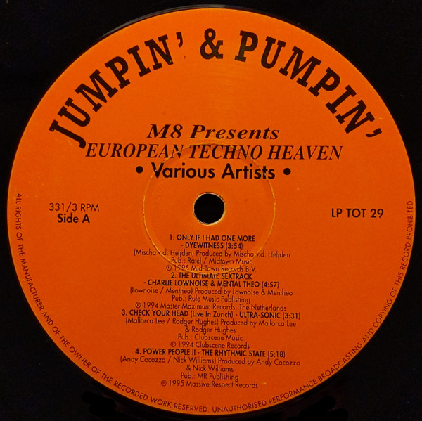 Various - M8 Presents European Techno Heaven | Jumpin' & Pumpin' (LP TOT 29) - 2