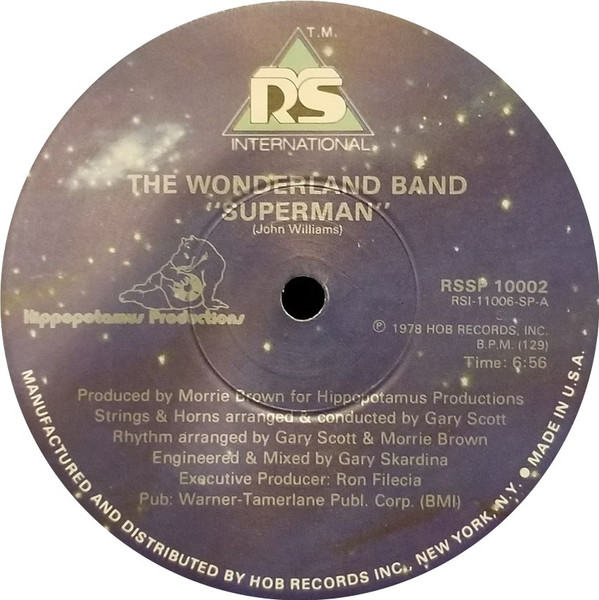 The Wonderland Band - Superman / Thrill Me (With Your Super Love) | RS International (RSSP 10002) - 2