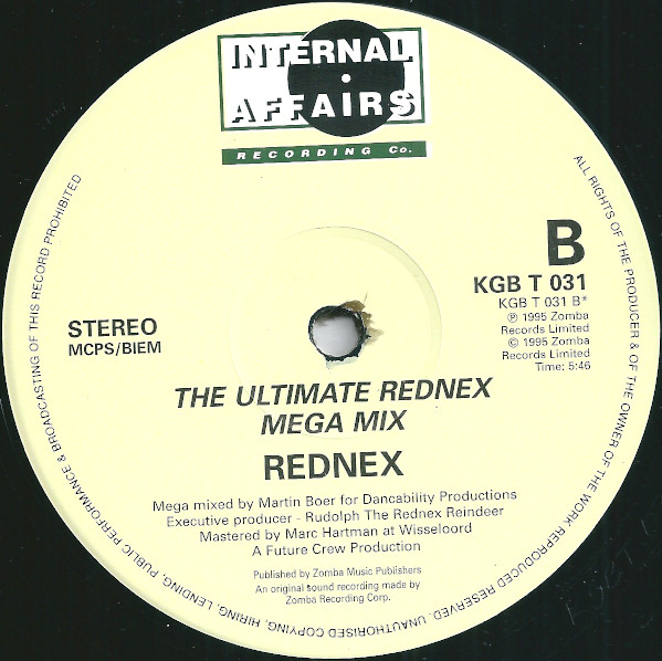 Rednex - Rolling Home | Internal Affairs Recording Co. (KGB T 031) - 4