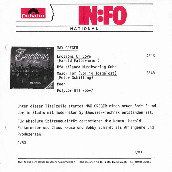 Max Greger - Emotions Of Love | Polydor (811 760-7) - 4