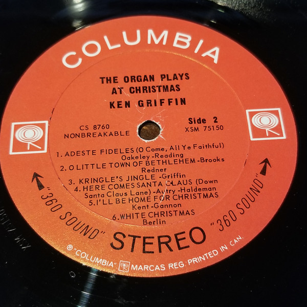 Ken Griffin - The Organ Plays At Christmas | Columbia (CS 8760) - 4