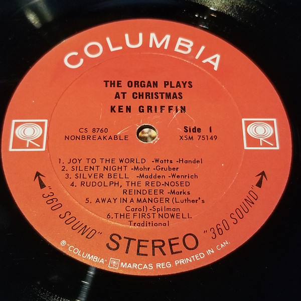 Ken Griffin - The Organ Plays At Christmas | Columbia (CS 8760) - 3