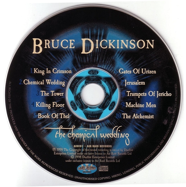 Bruce Dickinson - The Chemical Wedding | Air Raid Records (AIRCD1) - 3