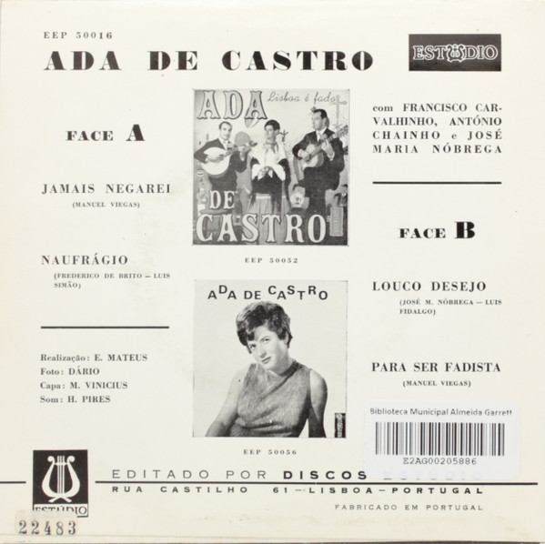 Ada De Castro - Jamais Negarei | Estúdio (EEP 50016) - 2