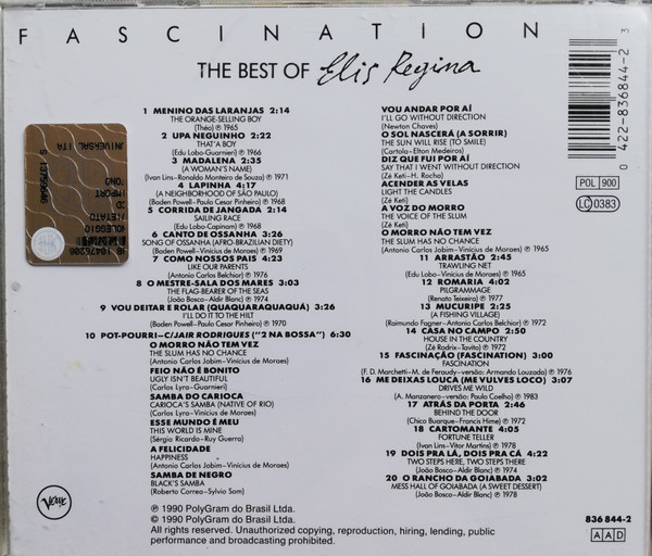 Elis Regina - Fascination - The Best of Elis Regina | Verve Records (836 844-2) - main