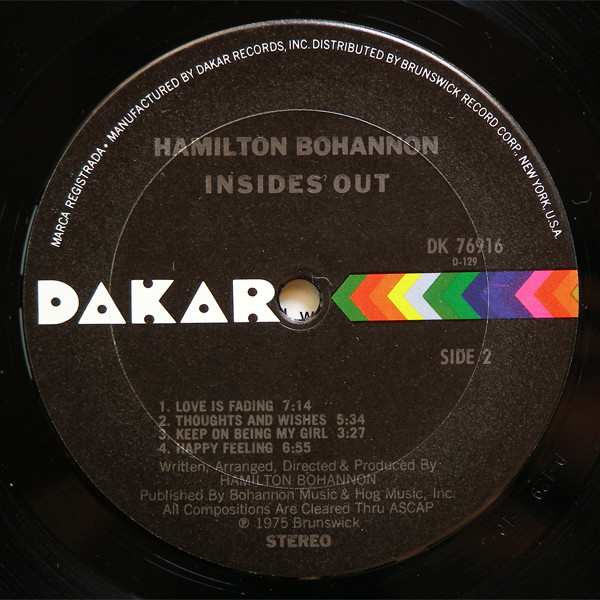 Hamilton Bohannon - Insides Out | Dakar Records (DK 76916) - 4 Hamilton Bohannon - Insides Out | Dakar Records (DK 76916) - 4